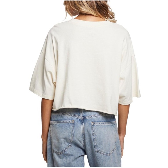 CHASER Women's Coast Cotton Shine Tee -sunset oversized crop top- L, M - Picture 3 of 3